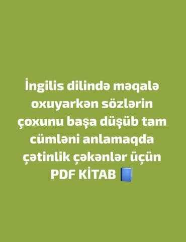 🚀 İNGİLİS DİLİNİ DAHA YAXŞI BAŞA DÜŞMƏYİNİZİ və CÜMLƏ QURMAĞINIZI — 1