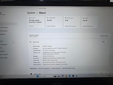 ssd: İşlənmiş MSI, 15.6 ", Intel Core i7, 1 TB, Ünvandan götürmə, Ödənişli çatdırılma, Rayonlara çatdırılma — 6