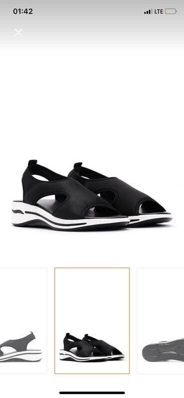 босоножки 27 размера: Размер: 39, цвет - Черный, Новый — 2