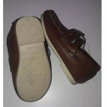 parça mokasinlər: Uşaq mokasinləri - Rəng: tünd qəhvəyi - Model: yapışqanlı (cır-cır) — 2