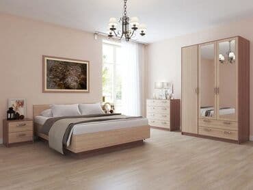 tek neferlik yataq desti: İkinəfərlik çarpayı, Dolab, Komod, 2 tumba, Türkiyə, Yeni — 1