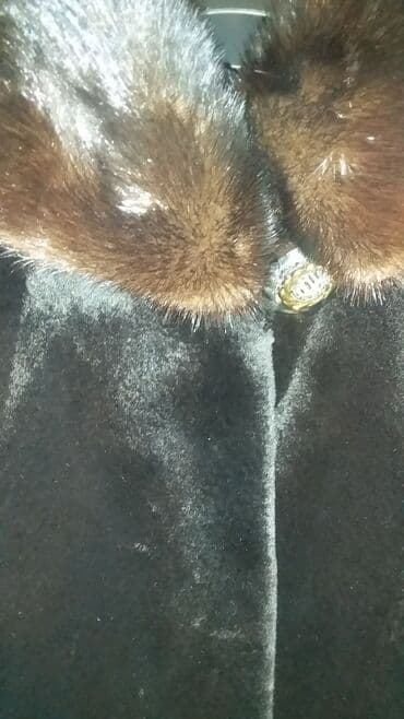 qadınlar üçün xəz palto: Норковый черный полушубок — 7