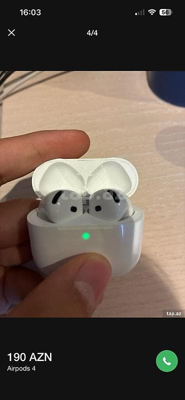 soba aliram: İşlənmiş Simsiz (Bluetooth) Qulaqcıqlar, Apple, rəng - Ağ — 2