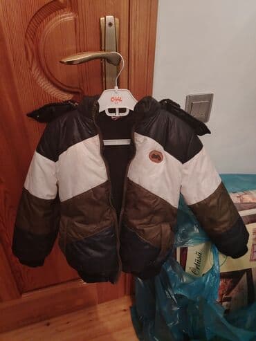 детский спортивный костюм из плащевки: Uşaq geyimləri dəsti 1) Qalın qış gödəkcəsi – tünd mavi rəngdə — 2