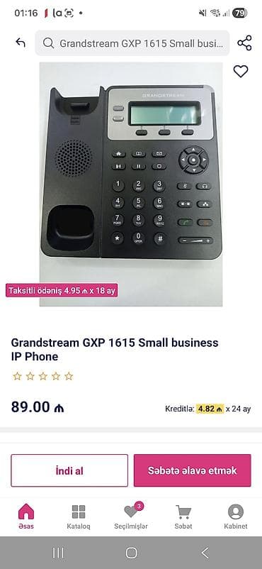 Digər ev dekoru: GXP1620 seriyalı IP telefondur.Qiymet 40 manat. Satişda 90 manatdir — 3