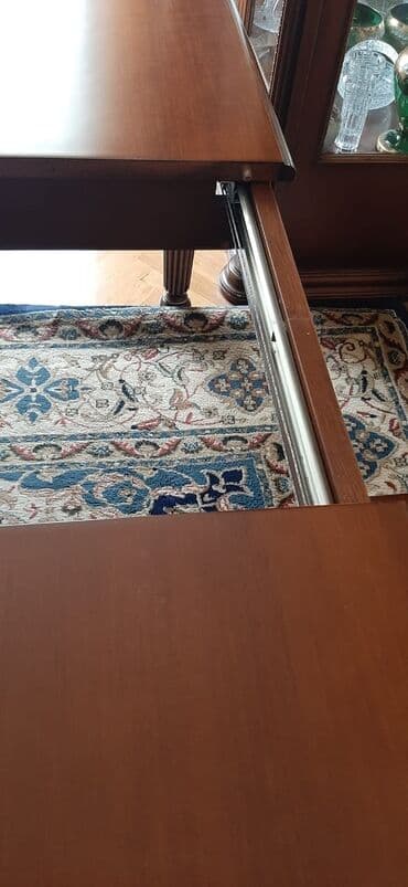 Комплекты столов и стульев: Гостиный стол, Раскладной, Дерево, Прямоугольный стол — 7