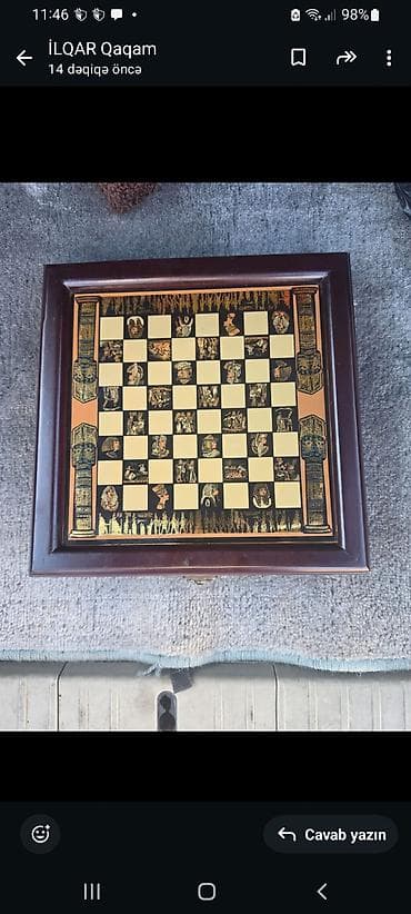 Misir temalı şahmat dəsti hədiyə verilib mağaza qiyməti 400 manatdı