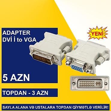 Masaüstü kompüterlər və iş stansiyaları: DVİ Adapterlər SAYLA ALANA VƏ USTALARA TOPDAN QİYMƏTLƏ VERİLİR! ⭐DVİ İ — 6