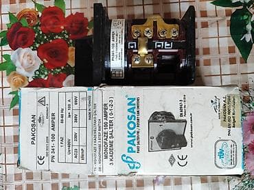 Vıkluçatellər: PAKOSAN PN341-100 – Monofaze 3 pilləli pako şalteri (döner kam şalter) — 3