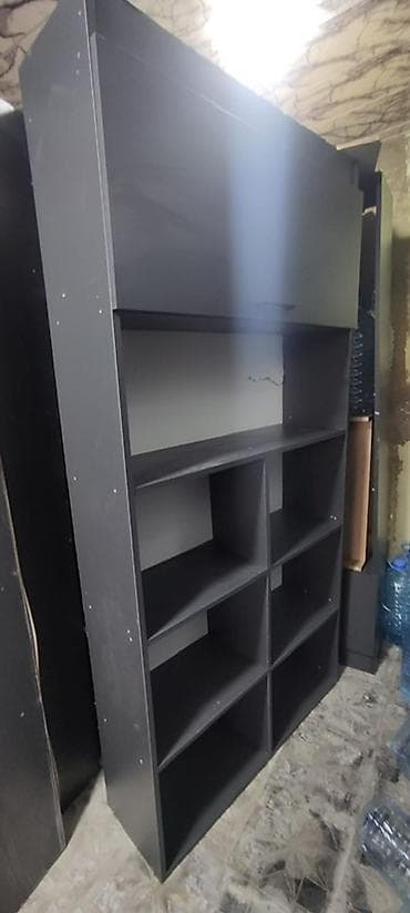 vitrin dolab: Mağaza üçün vitrın/raf sistemi - Material: laminat/LDSP (tünd boz — 2