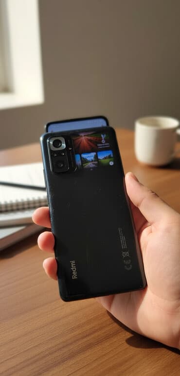 Redmi Note 10 Pro, 128 GB, rəng - Qara, Qırıq, Barmaq izi, İki sim kartlı