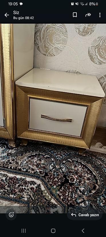 haçar naboru: Klassik üslubda vitrin və komod dəsti - Üslub: klassik-lüks, qızılı — 4