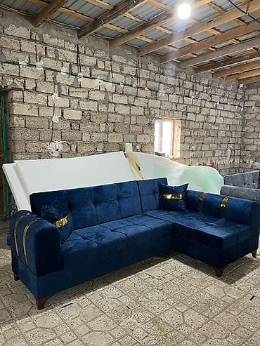 deri divan: Künc divan, Qonaq otağı üçün, Parça, Açılmayan — 2