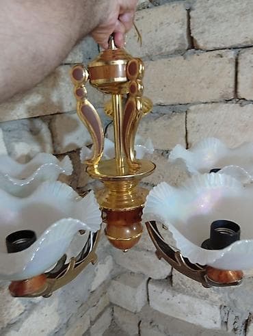 ventilator lustra: Çılçıraq, 5 lampa, Metal — 4