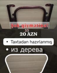 Masalar: İşlənmiş, Açılan, Taxta, Dördbucaq masa — 2