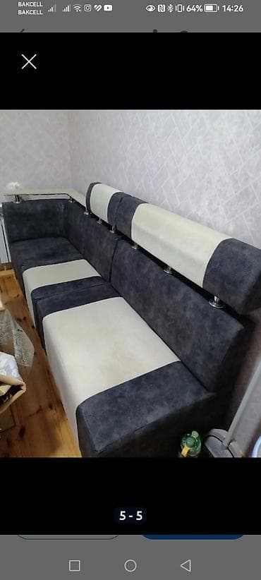 Künc divan, Yeni, Açılmayan, Bazasız, Parça, Çatdırılma yoxdur
