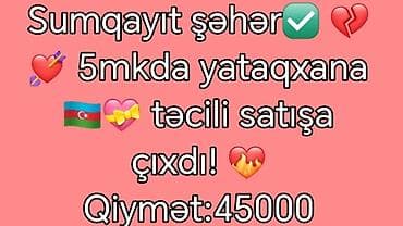 Sumqayıt şəhərində, 5-ci mikrorayonda yataqxana tipli mənzil təcili lalafo.az -da Sumqayıt şəhərində, 5-ci mikrorayonda yataqxana tipli mənzil təcili