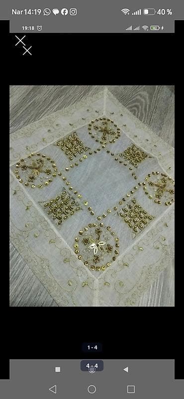 Digər tekstil: Suple.Yeni bosqab altliqi 6ededi 12m. Qasli-biserli — 2