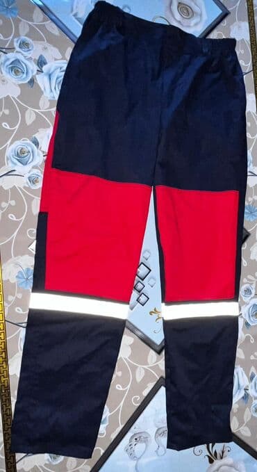 İş geyimi dəsti – üst və şalvar - Rəng: tünd göy və qırmızı — 2