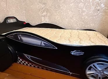 çilek beşik: Uşaq otağı üçün mebel dəsti təqdim olunur: avtomobil formalı tək — 6