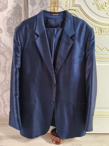 göy rəngli kişi cemperləri: Kişi kostyumu – Famozo brendi - Rəng: tünd göy, yüngül parıltılı və — 2