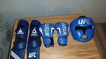 boks kaska: Mavi rəngdə MMA/Tay-boks üçün tam qoruyucu dəst Dəst tərkibi: - Baş — 1