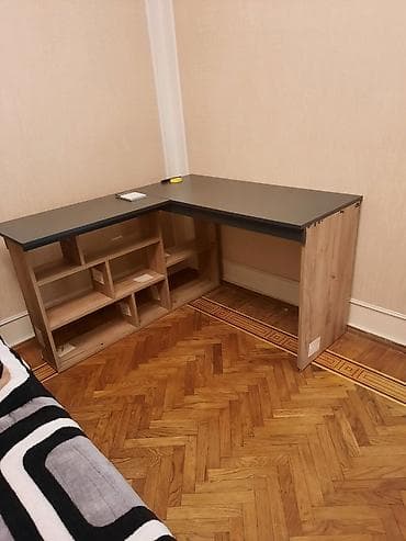Künc masa, Polkalı, Siyirməsiz, Teksturalı laminat, Zəmanətsiz, Kredit yoxdur