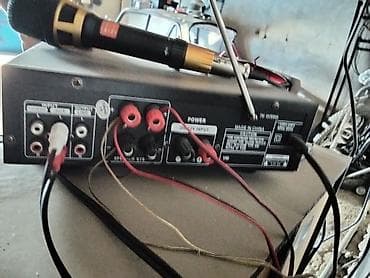 polis mikrofon: Karaoke səs sistemi – NTeLi BT-266 gücləndirici, mikrofon və iki — 3