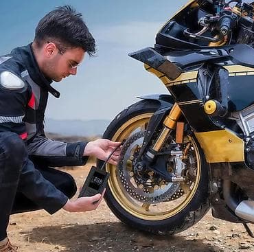 teker lassa: Daşınan rəqəmsal hava kompressoru – çoxməqsədli, avtomatik dayanmaya — 3