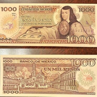 20 min rubl nece manatdir: Mexico 1000 Peso 1985 Oldugca cox gozel dizaynda olan, esl — 2