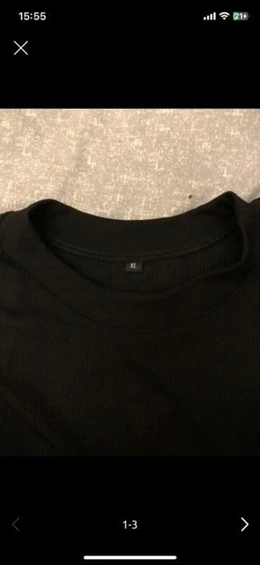 orus koynekler: Qara rəngli uzunqol köynək - Ölçü: XL (etiketdə göstərilib) - Model — 2