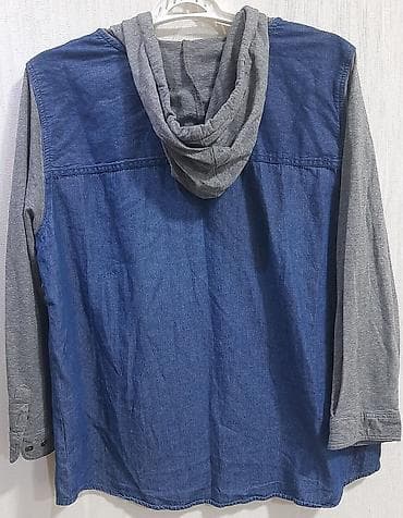 John Baner Jeanswear qadın üst geyimi – denim köynək/hudi hibridi - — 2