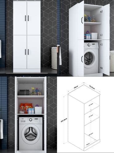 угловой шифоньер в спальню: Новый, Распашной, 2 двери Прямой шкаф, Гардеробный шкаф, Азербайджан — 10