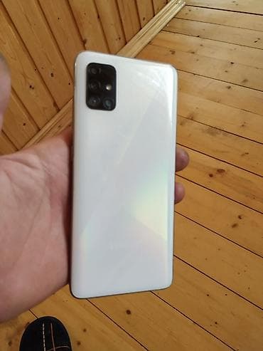 flash kart: Samsung Galaxy A51, 64 GB, rəng - Ağ, İki sim kartlı, Sensor — 6