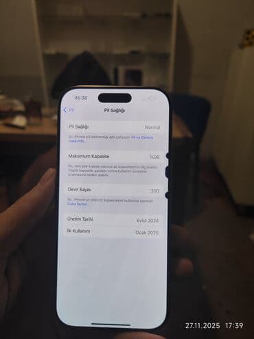 ikinci el 16 pro: IPhone 16 Pro, 128 GB, Qızılı, Face ID — 2