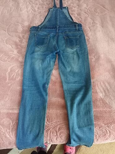 Мужская обувь: Denim kombinezon (overol) - Model: klassik mavi cins kombinezon, düz — 1