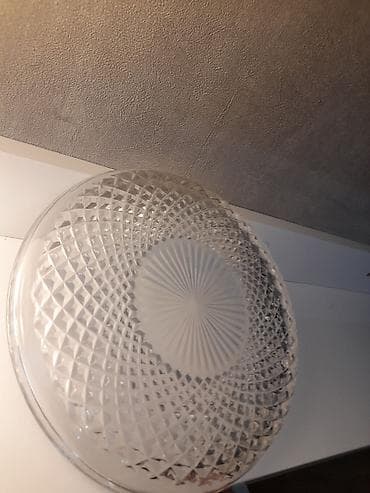 masin tort sekilleri: Dekorativ boşqab və şüşə meyvəqabı dəsti — 6