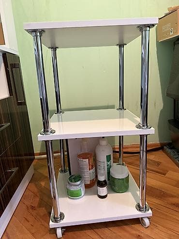 komputer stollari: Oval masa, Siyirməli, Polkalı, Parlaq laminat — 5