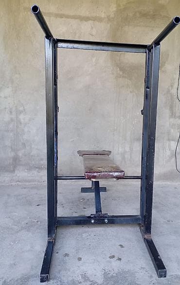 Çoxfunksiyalı güc skamyası və ştanq dayağı - Material: qalın profilli — 2