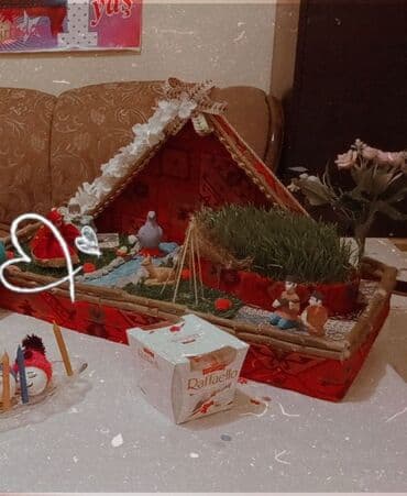 Novruz bayramı üçün hazırlanmış bu bəzək kompozisiyası bayram — 1