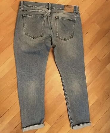 Üst geyimləri: Klassik 5-cibli kişi cins şalvarı – 2 rəng variantı - Rənglər: açıq — 2