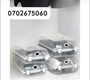 ucuz dolablar: Şəffaf qapaqlı ayaqqabı saxlama qutuları - Material: möhkəm plastik — 1