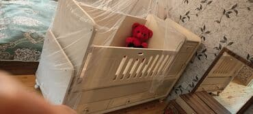 столик на кроватку: Beşik-dolab dəsti - Rəng: krem/şampan tonları - Material: MDF/taxta — 8