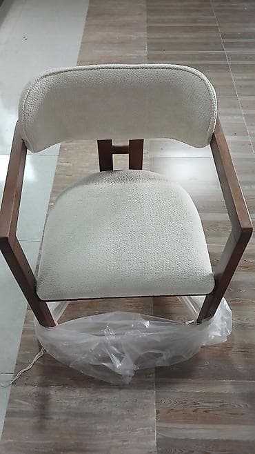 komputer kreslosu: Yumuşaq oturacaqlı taxta kreslo - Material: Möhkəm ağac karkas, düz — 3