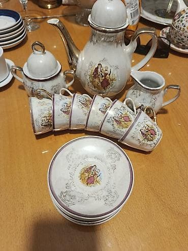 şeker: Çay dəsti, rəng - Ağ, Farfor, 6 nəfərlik, Çexiya — 2