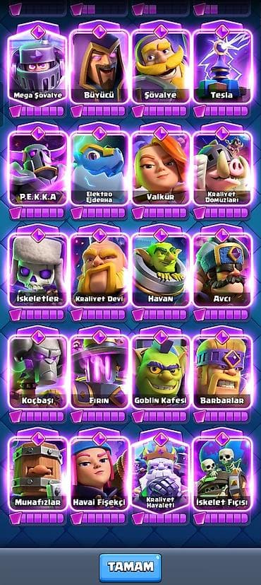 elektro akustik gitara: Clash Royale hesabı - Kral səviyyəsi: 62 - Kupa: 11 542+ - Qızıl: 91 — 5