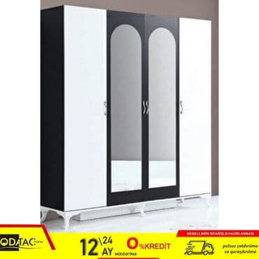 Dolablar: Yeni, Açılan, 4 qapılı Düz dolab, Dolab-asılqan, Azərbaycan — 1