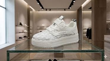 krasovka instagram: Dior kişi/kadın idman ayaqqabısı - Model: Aşağıprofilli, qalın — 1