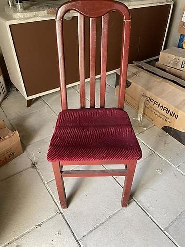 Mətbəx üçün, Qatlanmayan, rəng - Qırmızı Stul