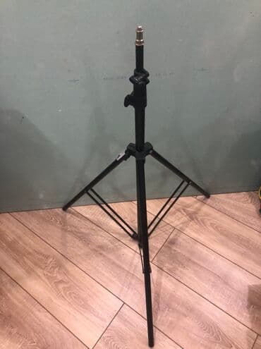 ведро на колесах: Foto/video üçün iki ədəd ştativ dəsti 1) Studiya işıq ştativi - Qara — 3